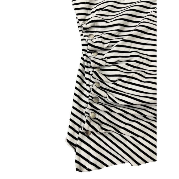 AllSaints Hatti Striped Cami Ruched Black White Stripe US 0 $44 NWOT Boho - Picture 10 of 14